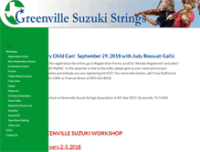 Tablet Screenshot of greenvillesuzukistrings.org